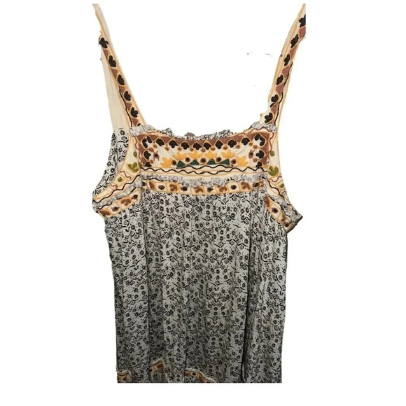 Free People Boarderline Tank Dress Linen Blend Ivory Size Medium - Picture 6 of 11